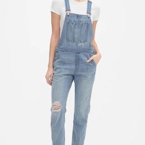 GAP Distressed Denim Overalls